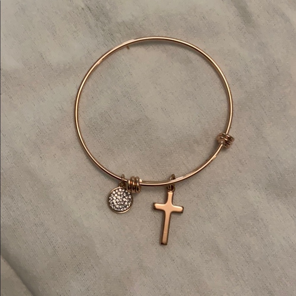 Rose gold bracelet with charms